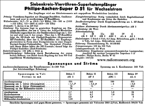 Aachen-Super D51-AU; Philips Radios - (ID = 40392) Radio