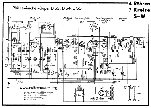 Aachen-Super D52-AU; Philips Radios - (ID = 40113) Radio