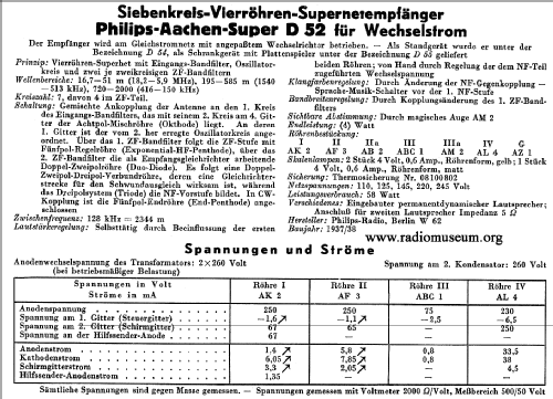 Aachen-Super D52-AU; Philips Radios - (ID = 40114) Radio