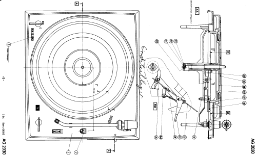 Plattenspieler-Tischgerät AG2230; Philips Radios - (ID = 257700) R-Player