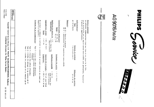 AG9016/22; Philips Radios - (ID = 1614934) Ampl/Mixer