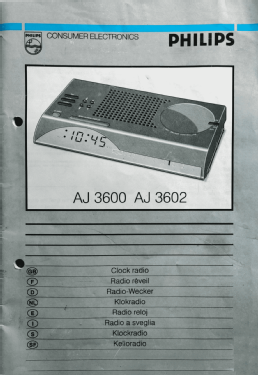 Radio-Wecker AJ3600 /00; Philips Radios - (ID = 3039534) Radio
