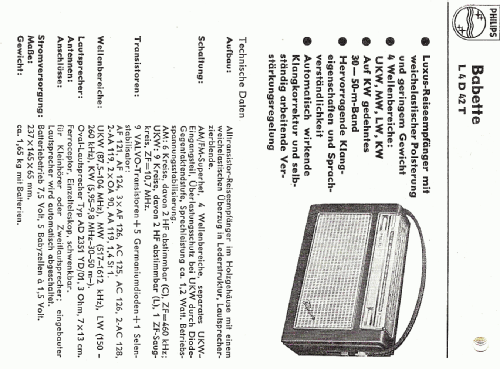 Babette L4D42T; Philips Radios - (ID = 1328103) Radio