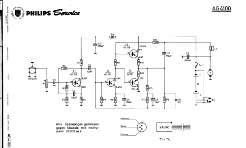 Batterie-Electrophon AG4100; Philips Radios - (ID = 258551) Reg-Riprod