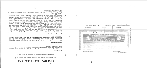 Capella 673 BD673A; Philips Radios - (ID = 359345) Radio