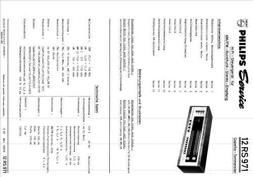 Capella Tonmeister 12RS971; Philips Radios - (ID = 1821064) Radio