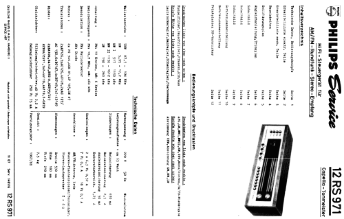 Capella Tonmeister 12RS971; Philips Radios - (ID = 233146) Radio