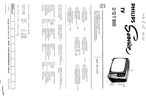 D12T900; Philips Radios - (ID = 243945) Televisión