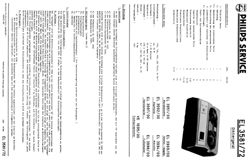 Diktiergerät EL3581 /72; Philips Radios - (ID = 1845652) R-Player