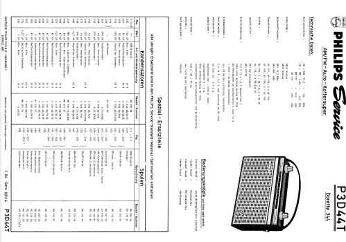Dorette P3D44T; Philips Radios - (ID = 1884543) Radio