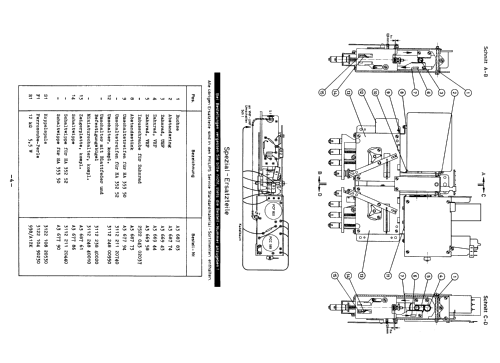 Drucktasteneinheit -4 fach - HA 352 52 mit UHF Kanalwähler HA 362 58 und Umschalttaste; Philips Radios - (ID = 1895693) mod-past25