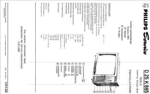 Dürer L D25K885 Ch= K6N; Philips Radios - (ID = 247947) Télévision