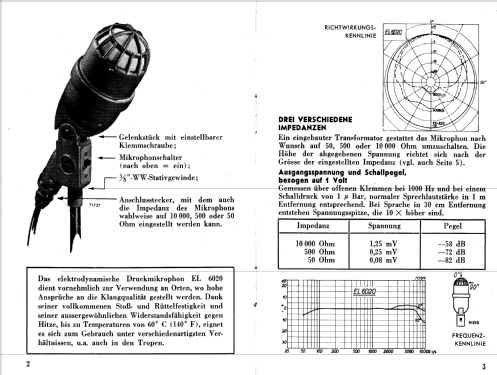 EL6020; Philips Radios - (ID = 640928) Microfono/PU