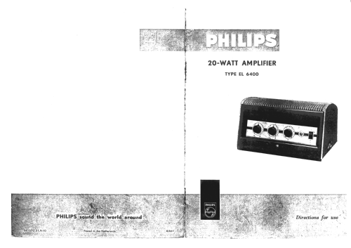 EL6400; Philips Radios - (ID = 952443) Ampl/Mixer