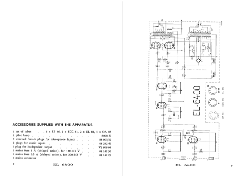 EL6400; Philips Radios - (ID = 952444) Ampl/Mixer