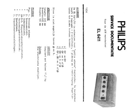 EL6411; Philips Radios - (ID = 123322) Ampl/Mixer