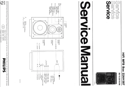 Motional Feedback Box 587 Electronic 22AH587 /00 /15 /29 /50 /66; Philips Belgium (ID = 571146) Altavoz-Au