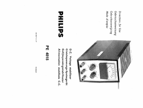 Gleichspannungs-Speisegerät PE4818; Philips Radios - (ID = 545469) Equipment