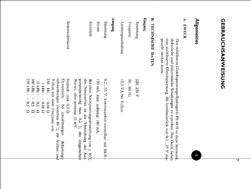 Gleichspannungs-Speisegerät PE4818; Philips Radios - (ID = 545477) Equipment