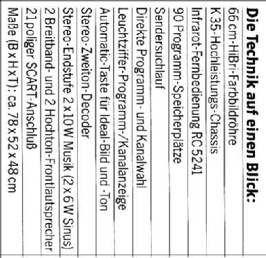 Goya Stereo 8265 26CS3390 /26CS3391 /CH= K35; Philips Radios - (ID = 1969631) Fernseh-E