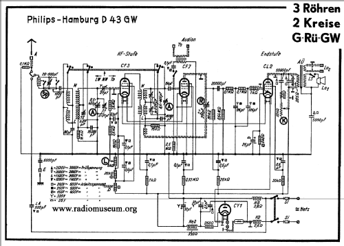 Hamburg D43GW; Philips Radios - (ID = 40121) Radio