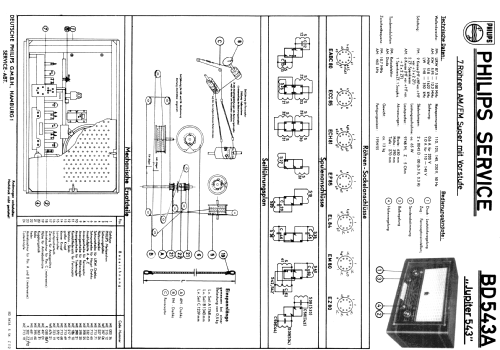 Jupiter 543 BD543A; Philips Radios - (ID = 2346456) Radio