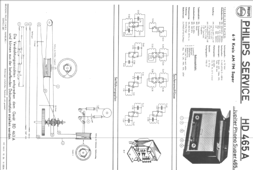 Jupiter-Phono-Super 465 HD465A; Philips Radios - (ID = 71423) Radio