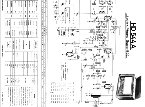 Jupiter-Phono-Super 544 HD544A; Philips Radios - (ID = 2198322) Radio