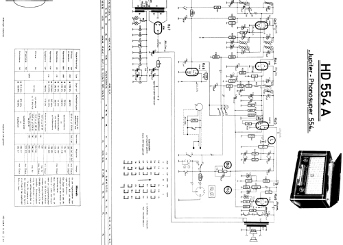 Jupiter-Phono-Super 554 HD554A; Philips Radios - (ID = 839719) Radio