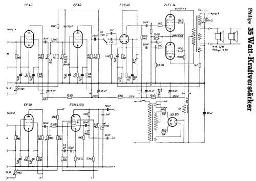 Kraftverstärker 35 Watt ; Philips Radios - (ID = 780828) Ampl/Mixer