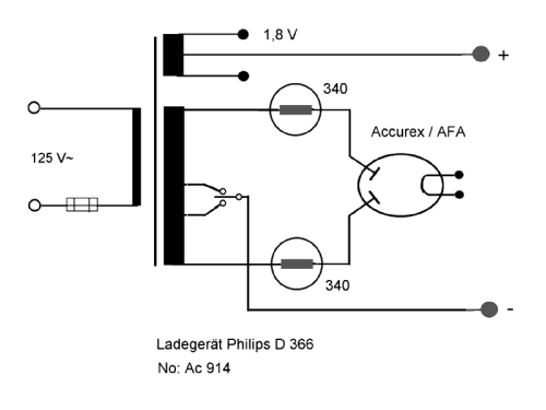 Ladegerät D366; Philips Radios - (ID = 1397223) Power-S