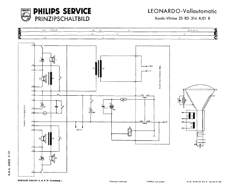 Leonardo Kombinations-Vitrine 23RD314A/01B; Philips Radios - (ID = 687316) TV Radio