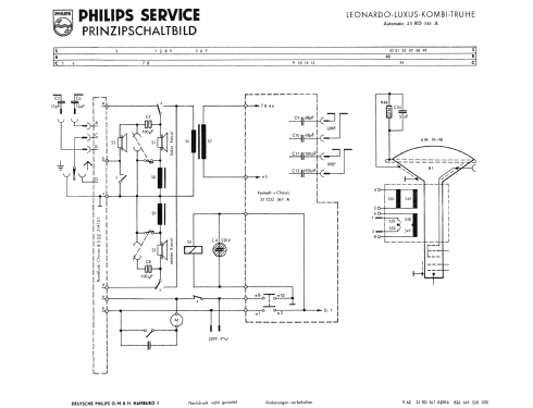 Leonardo Luxus Kombination-Truhe 23RD361A; Philips Radios - (ID = 271946) Fernseh-R