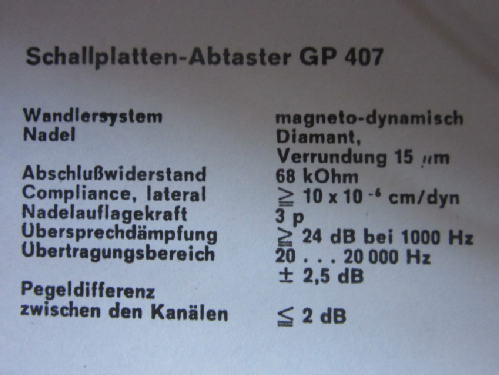 Magneto-dynamic Pickup 22GP407; Philips; Eindhoven (ID = 2256900) Microphone/PU