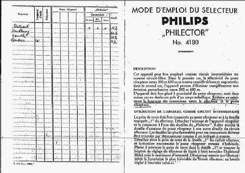 Philector 4180; Philips Radios - (ID = 1767038) mod-past25