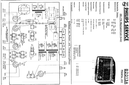 Philetta 213 B2D13A; Philips Radios - (ID = 125854) Radio