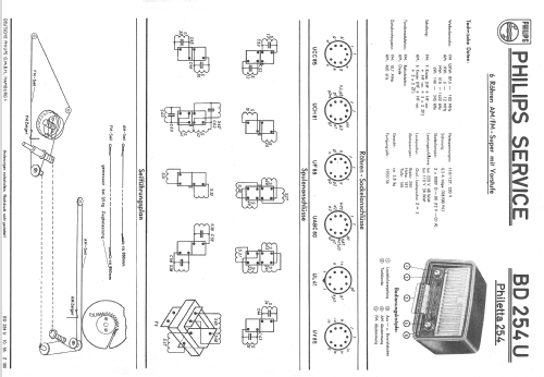 Philetta 254 BD254U; Philips Radios - (ID = 2029762) Radio