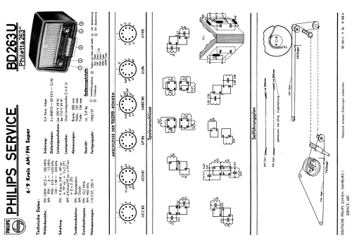 Philetta 263 BD263U; Philips Radios - (ID = 1992319) Radio