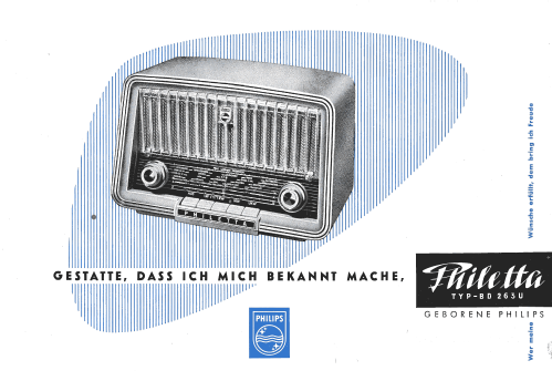 Philetta 263 BD263U; Philips Radios - (ID = 3168104) Radio
