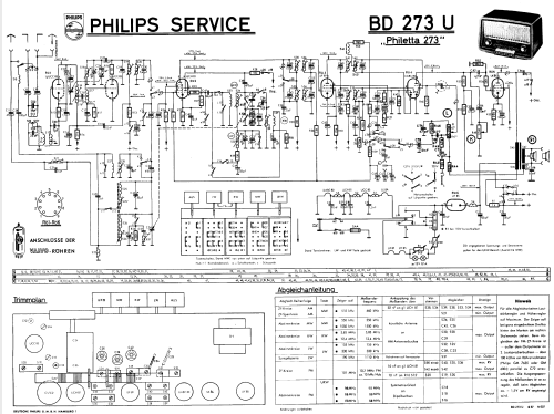 Philetta 273 BD273U; Philips Radios - (ID = 14834) Radio