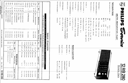 Philetta Euro Philetta 280 12RB280; Philips Radios - (ID = 387702) Radio