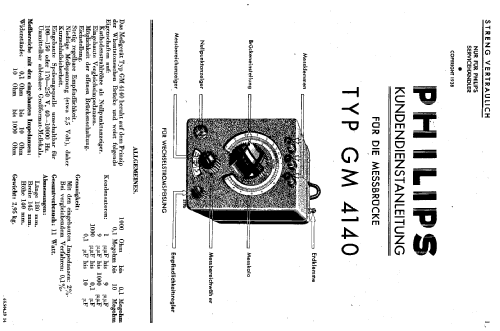 Philoscop GM4140; Philips Radios - (ID = 630134) Ausrüstung