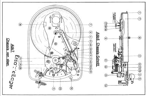 Plattenspielerchassis AG2004 mit Spannungsumschalter; Philips Radios - (ID = 254610) R-Player