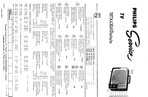 Raffael Luxus All-Transistor 19TX430AT /00 /16 /38; Philips; Eindhoven (ID = 1988655) Télévision