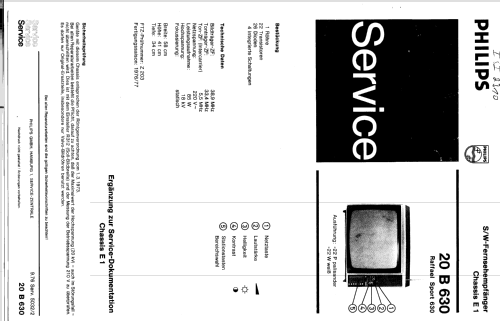 Raffael Sport 20B630 Ch= E1; Philips Radios - (ID = 245609) Fernseh-E