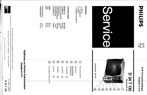 Rembrandt SL D24T135 D 24 T 135 Ch=D6N; Philips Radios - (ID = 243459) Télévision