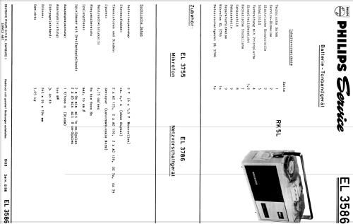 RK5L EL3586 /22; Philips Radios - (ID = 928521) Reg-Riprod