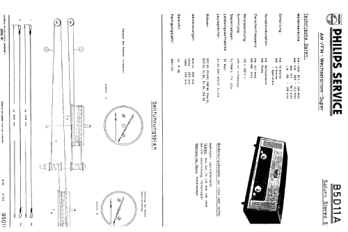 Saturn 511 Stereo 5 B5D11A; Philips Radios - (ID = 68126) Radio