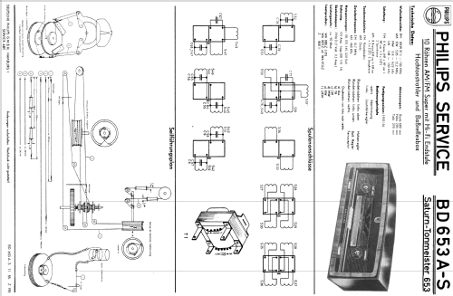 Saturn Tonmeister 653 BD653A-S; Philips Radios - (ID = 248315) Radio
