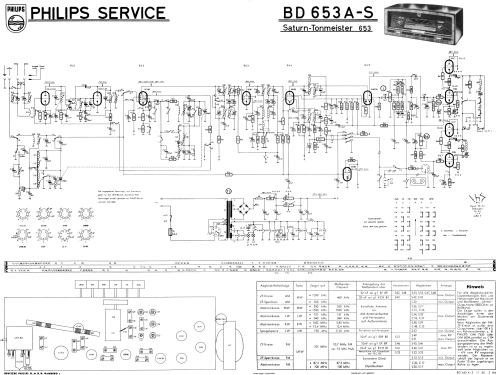 Saturn Tonmeister 653 BD653A-S; Philips Radios - (ID = 2605128) Radio